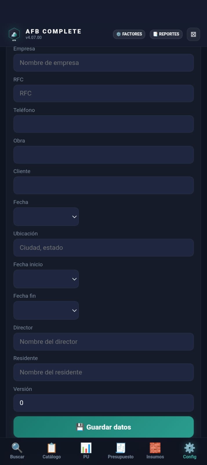 AFB Complete — configuración